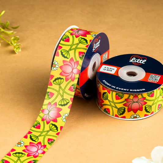 Lotus Design Printed Satin Ribbon for Every Occasion / littl