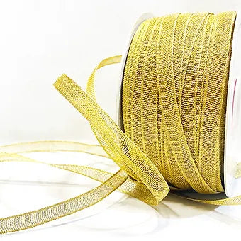 stunning 1/4 inch gold/silver net ribbon for crafts -littl