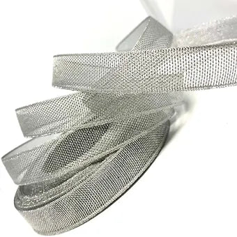 premium 1/2 inch gold and silver net ribbon collection - littl