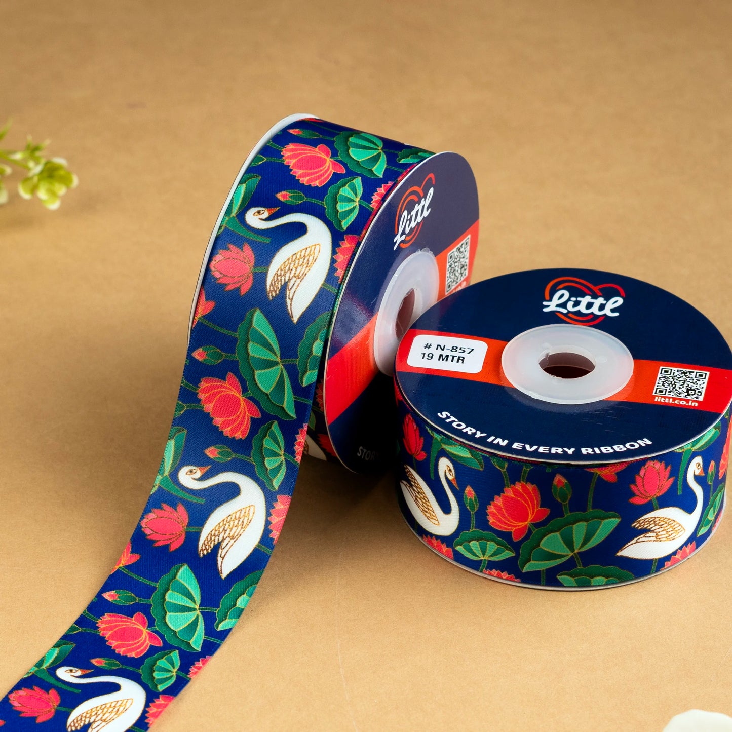 stylish printed satin ribbon designs - available at littl