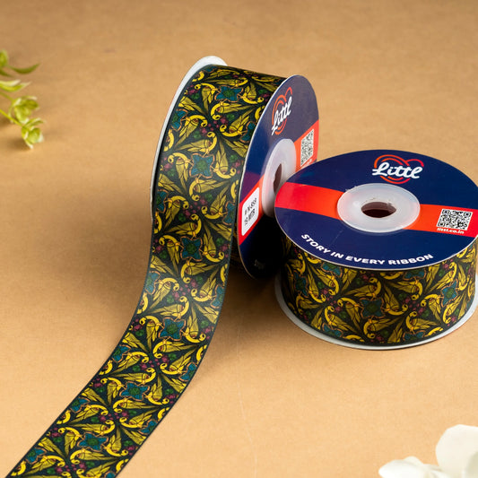 Parrot Printed Satin Ribbon- Pichrang Collection