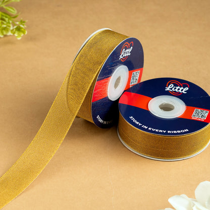 Premium Gold and Silver Net Ribbon for Elegance - littl